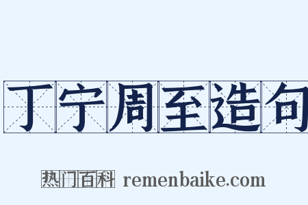 丁宁周至造句是什么意思的图片